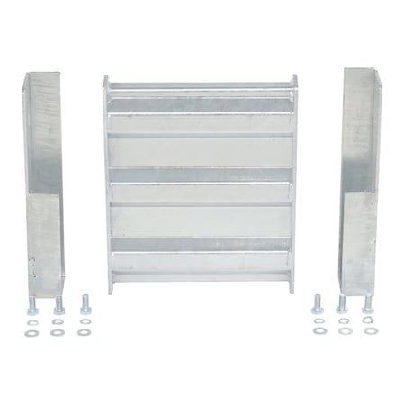 Vestil Galvanized Guard Rail-Bolt On 1 Ft GR-F3R-DI-1-HDG